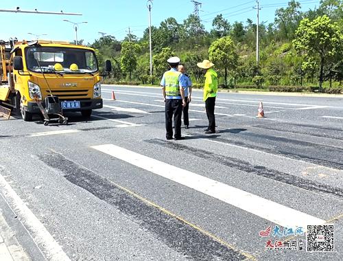 上高交警 優化交通設施 守護交通安全 圖